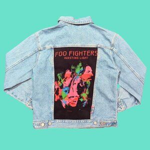 Foo Fighters, Wasting Light T-Shirt Denim Jacket Size XL Kids (Size S for Women)